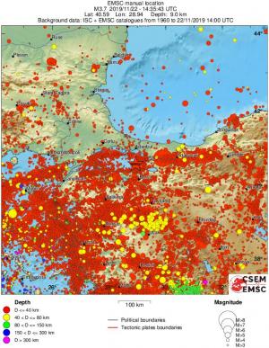 regional historical seismicity