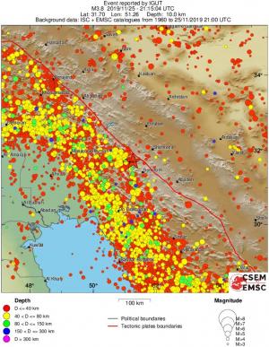 regional historical seismicity