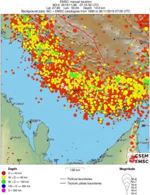 regional historical seismicity