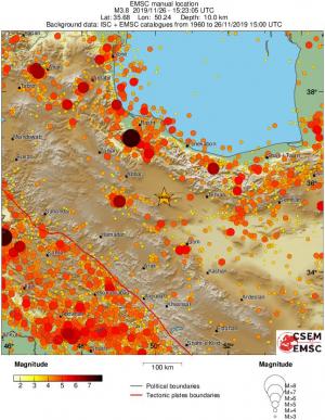 regional magnitude historical seismicity