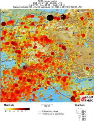 regional magnitude historical seismicity