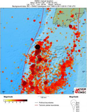 regional magnitude historical seismicity