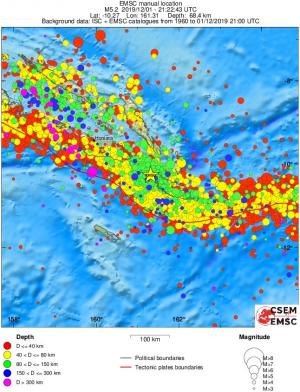 regional historical seismicity