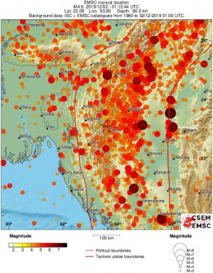 regional magnitude historical seismicity