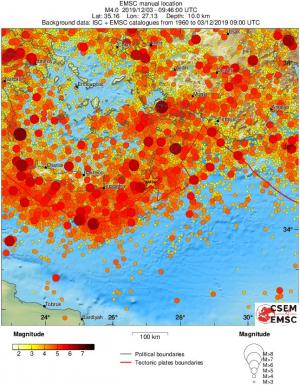 regional magnitude historical seismicity