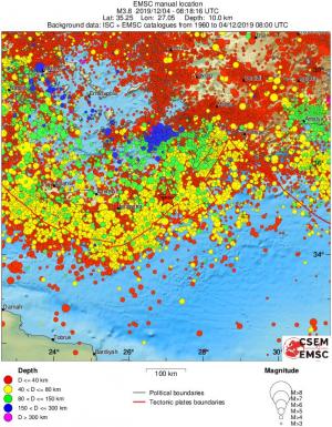 regional historical seismicity