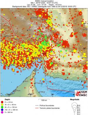 regional historical seismicity