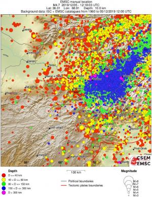 regional historical seismicity