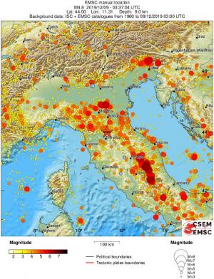 regional magnitude historical seismicity
