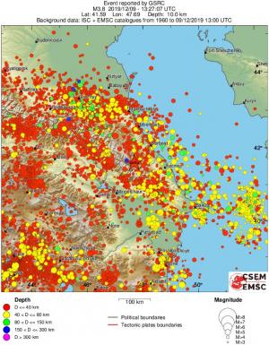 regional historical seismicity