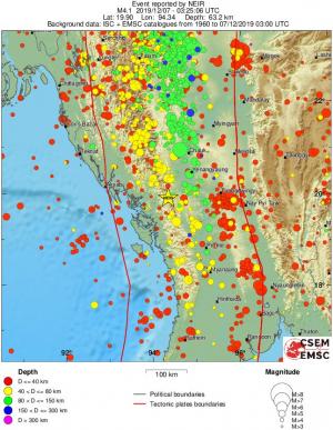 regional historical seismicity