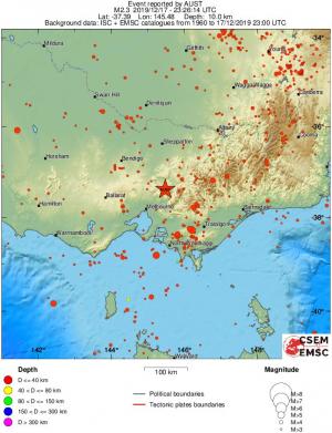 regional historical seismicity