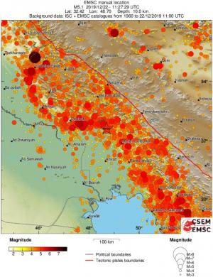 regional magnitude historical seismicity