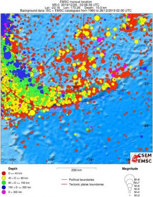 regional historical seismicity
