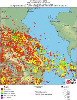 regional historical seismicity