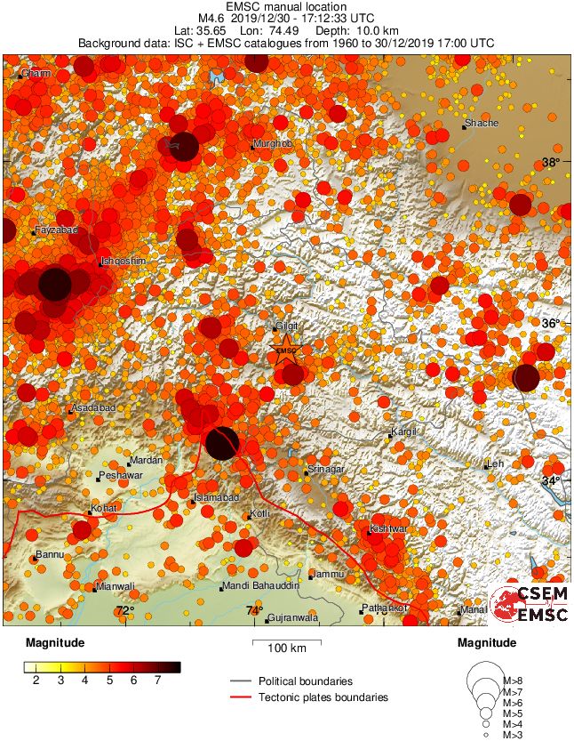 regional magnitude historical seismicity