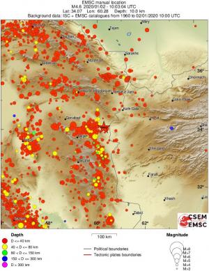 regional historical seismicity