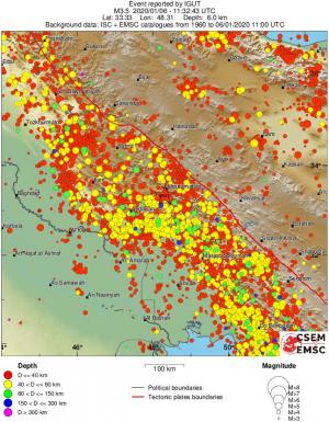 regional historical seismicity