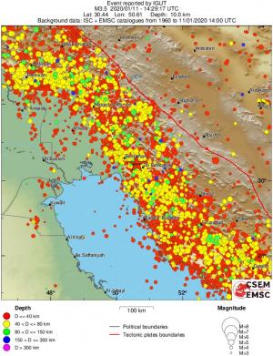 regional historical seismicity