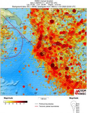 regional magnitude historical seismicity