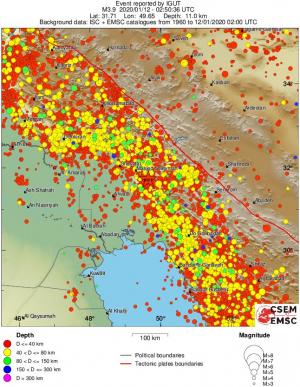 regional historical seismicity