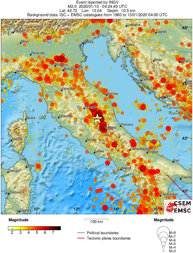 regional magnitude historical seismicity