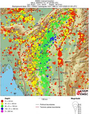 regional historical seismicity