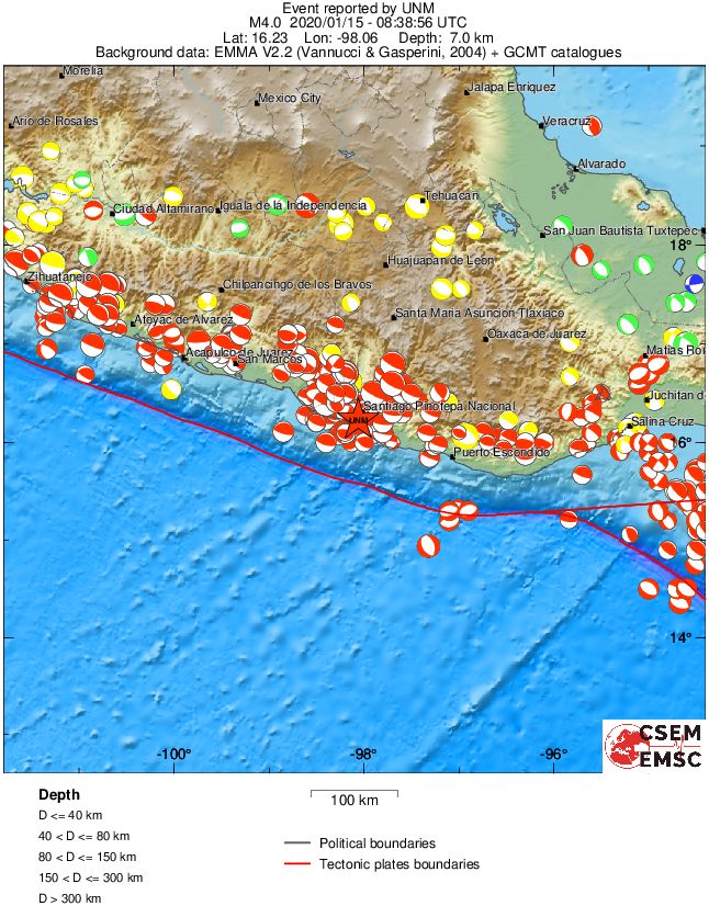 Regional moment Tensor