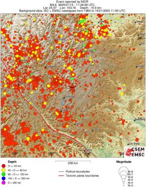 regional historical seismicity