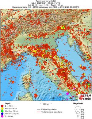 regional historical seismicity