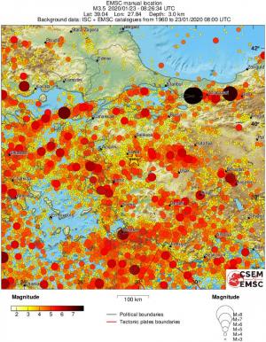 regional magnitude historical seismicity