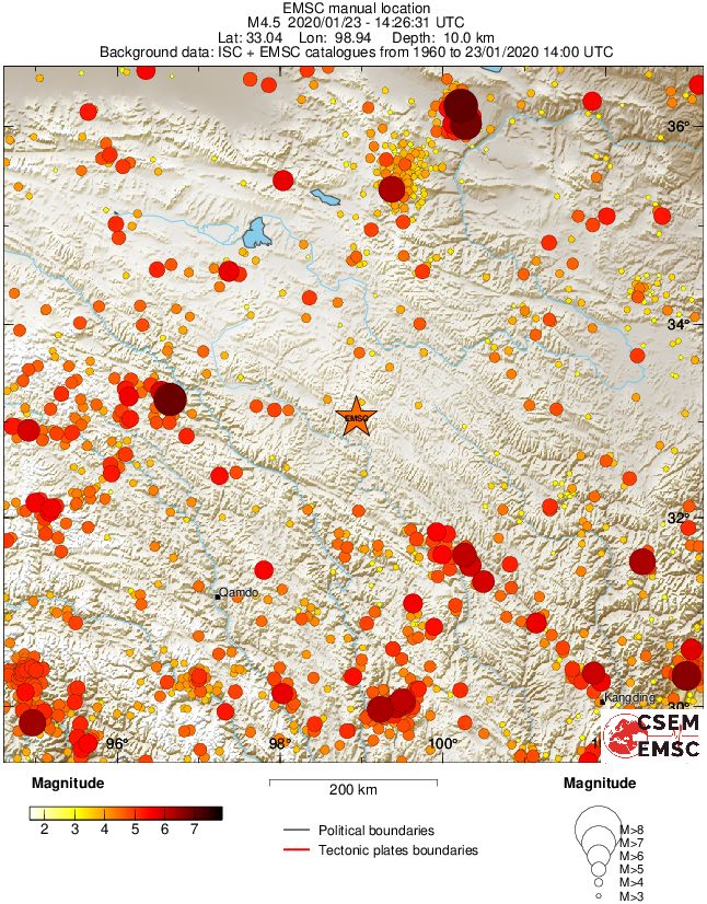 regional magnitude historical seismicity