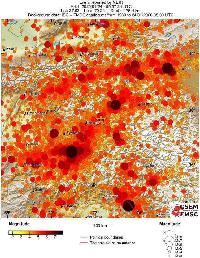 regional magnitude historical seismicity