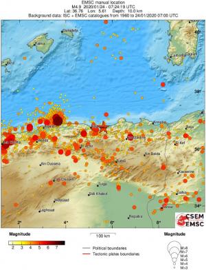 regional magnitude historical seismicity