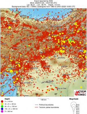 regional historical seismicity