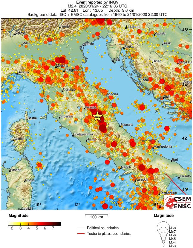 regional magnitude historical seismicity