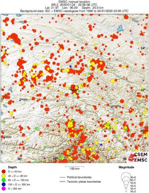 regional historical seismicity