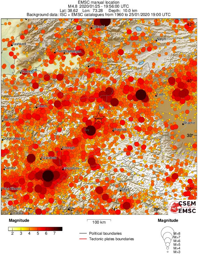 regional magnitude historical seismicity