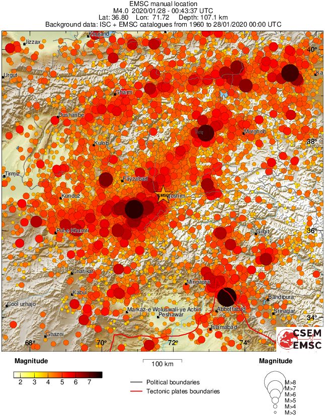 regional magnitude historical seismicity