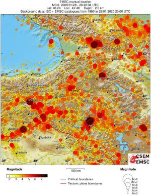 regional magnitude historical seismicity