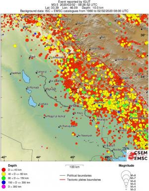 regional historical seismicity