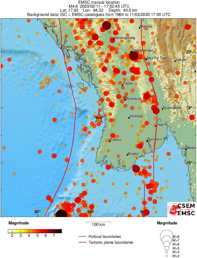 regional magnitude historical seismicity