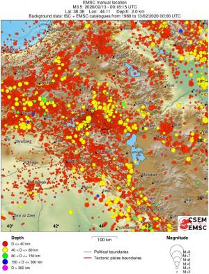 regional historical seismicity