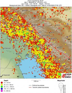regional historical seismicity