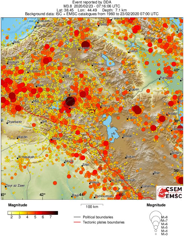 regional magnitude historical seismicity