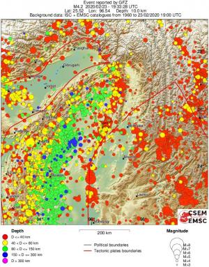regional historical seismicity