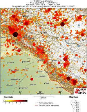 regional magnitude historical seismicity