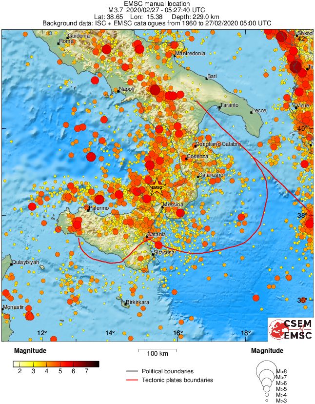 regional magnitude historical seismicity