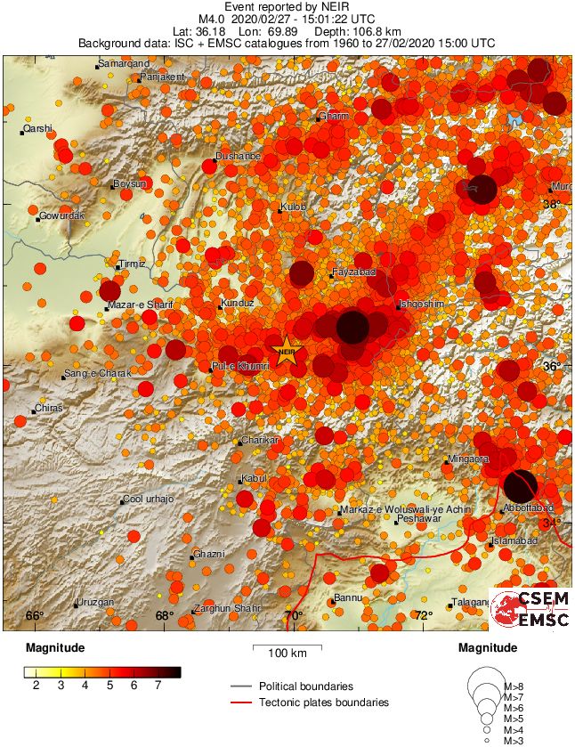 regional magnitude historical seismicity