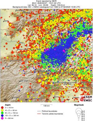 regional historical seismicity
